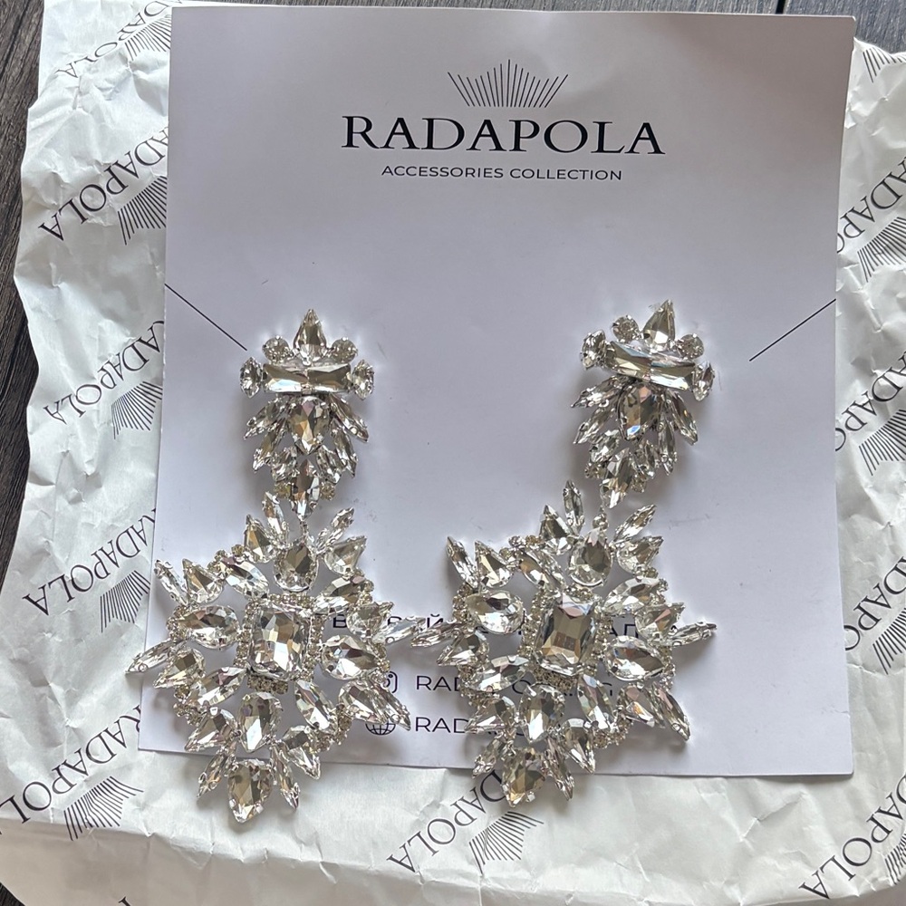 Silver Floral Drop Earrings